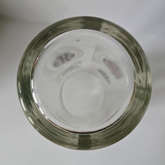 Vintage Glass Cocktail Shaker With Gold-Tone Lid & Retro Pattern Design - Picture 15 of 16